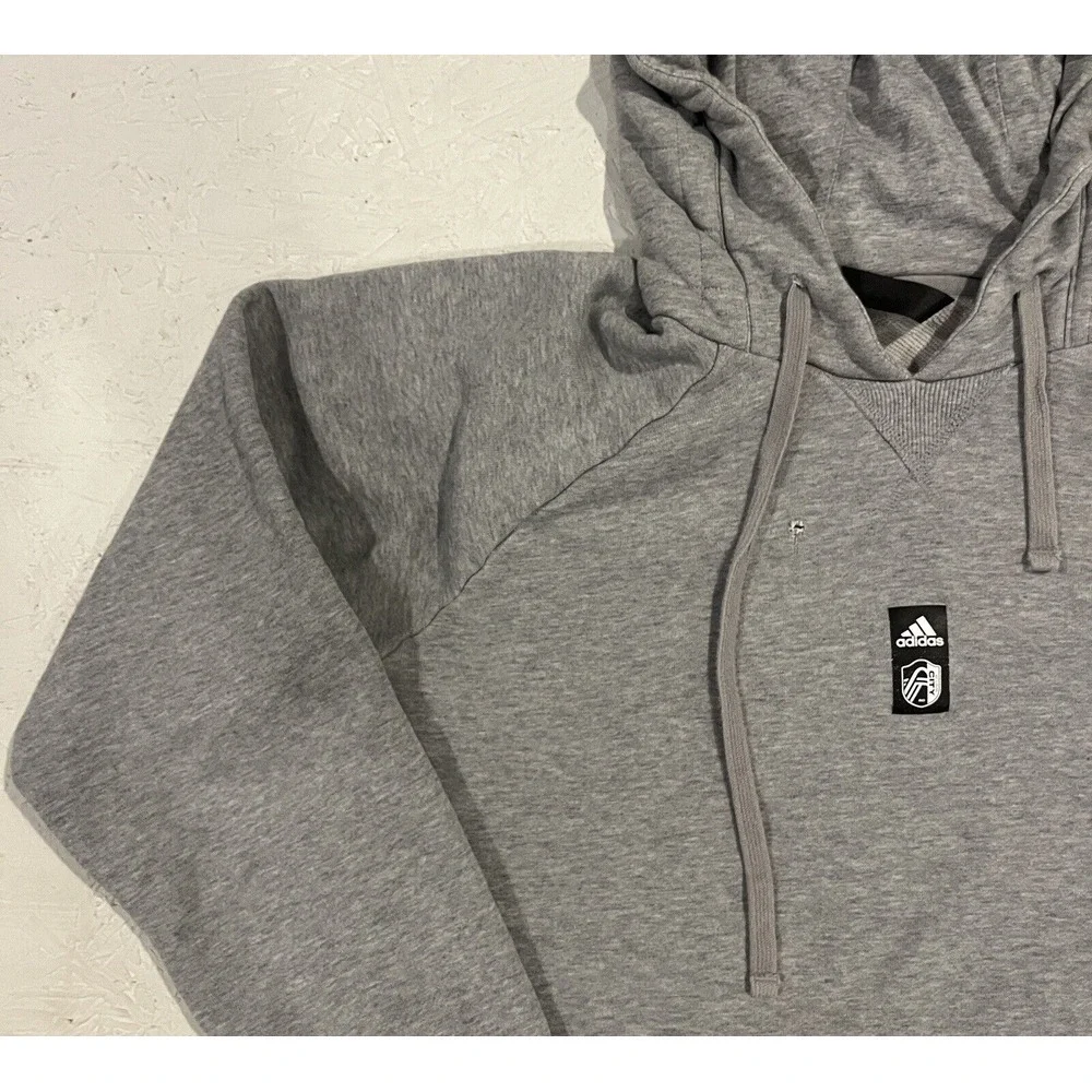 Adidas St Louis City SC‎ Soccer Sweatshirt Hoodie Mens Small MLS Gray Pullover